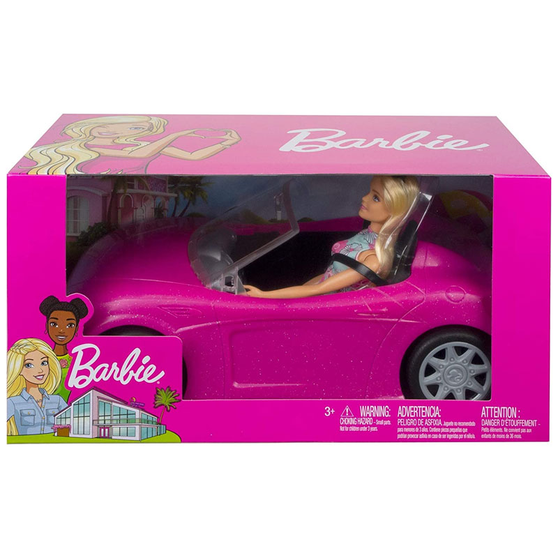 Barbie Doll & Pink Car — Chez Les Petits