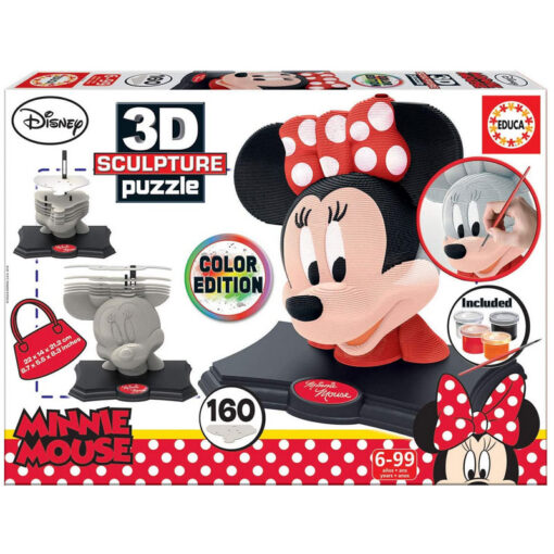 Educa 3D Sculpture Puzzle & Painting Set Minnie Mouse