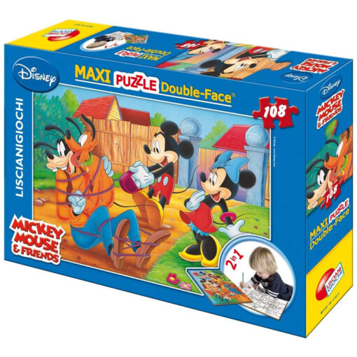 Lisciani 2 in 1 Maxi Puzzle Double Face 108 PCS Disney Mickey Mouse & Friends