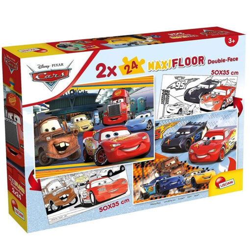 Lisciani 2 in 1 Maxi Floor Puzzle Double Face 2x 24 PCS Disney Cars