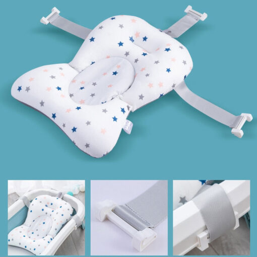 Baby Floating Bath Pillow Cushion With Straps Stars - Image 2