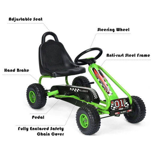 Racer Pedal Go Kart Green - Image 12