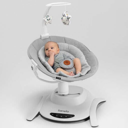 Lionelo 2 in 1 Baby Electric Swing Bella Set Grey Concrete