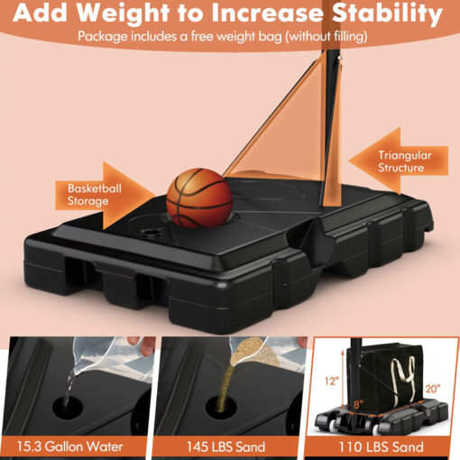 Professional XXL Basketball Hoop Set With Easy Backboard Adjust - Image 7