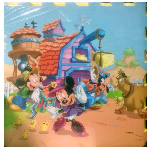 Pack Of Four 60 x 60cm Puzzle Floor Play Mat Disney Mickey Mouse B