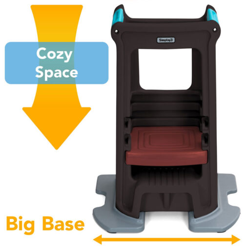 Simplay3 Toddler Tower Adjustable Stool Dark Grey - Image 3