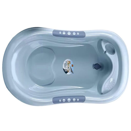 Deluxe Large Baby Bathtub Grey Blue