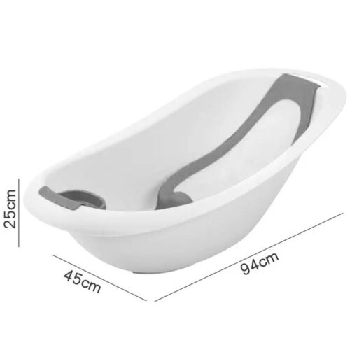 Trendy Long & Deep White Baby Bathtub With Comfy Seat - Image 6