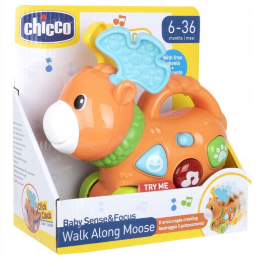 Chicco Baby Sense & Focus Walk Along Moose Musical Toy