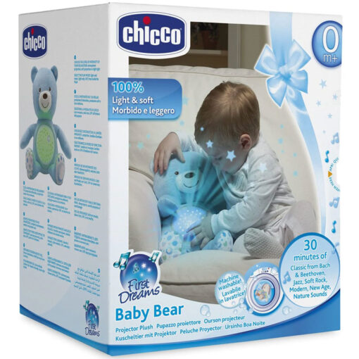 Chicco First Dreams Baby Bear Projector Plush Blue