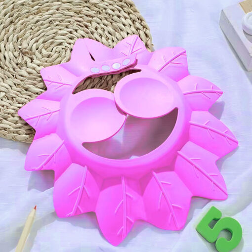 Large Baby Shower Cap Head & Ear Protection Pink - Image 3