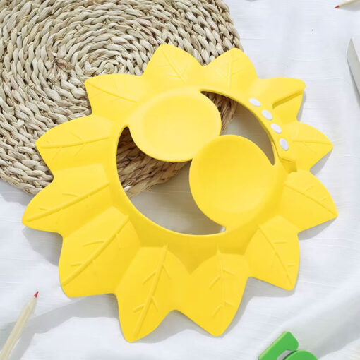 Large Baby Shower Cap Head & Ear Protection Yellow - Image 3