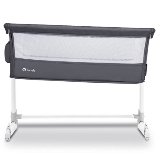 Lionelo Theo Next2Me Bedside Cot 2 in 1 Dark Grey - Image 3