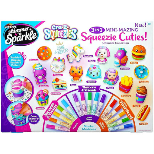 CrazArt Shimmer 'n Sparkle 3 in 1 Mini Mazing Squeezie Cuties!