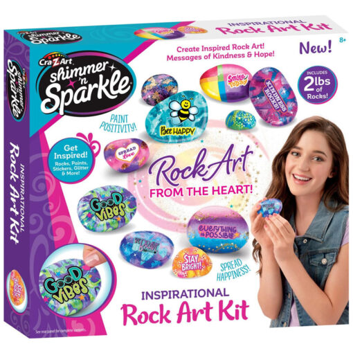 CrazArt Shimmer 'n Sparkle Inspirational Rock Art Kit