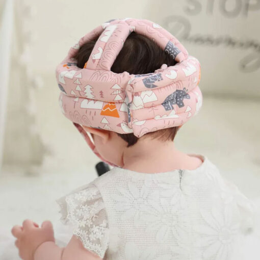 Baby Soft Head Protection Safety Cap Pink - Image 2