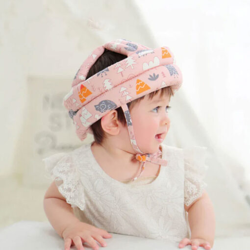 Baby Soft Head Protection Safety Cap Pink - Image 4