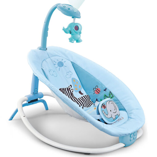 Trendy 0m+ Baby Rocking Chair With Soothing Vibration Blue