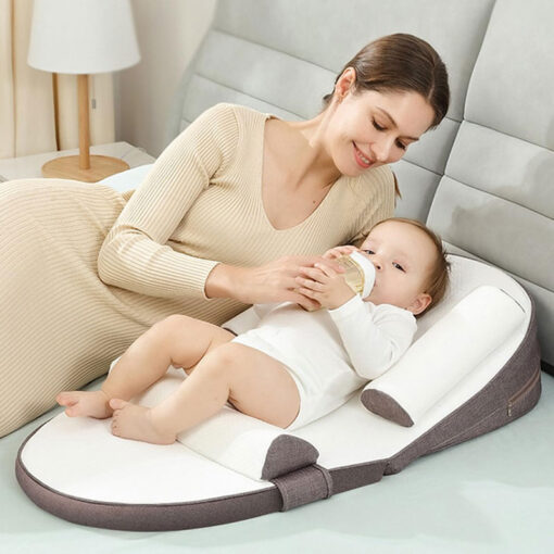 Premium XXL Anti Reflux & Positioner Baby Pillow Grey - Image 2