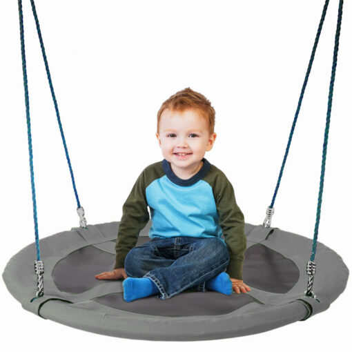 Large 110cm Round Tree Swing Seat Saucer Grey