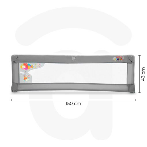 Asalvo 150cm Bed Rail Zeppelin Grey - Image 2