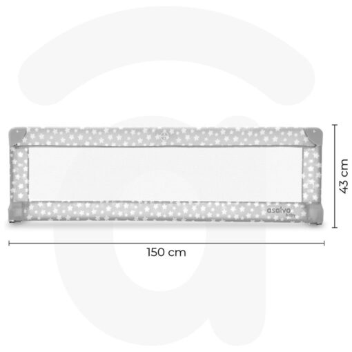 Asalvo 150cm Bed Rail Stars Grey - Image 2