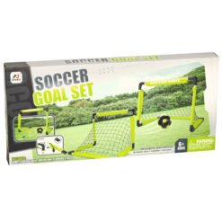 AJ Sportz Mini Football 2x Soccer Goals Set With Ball