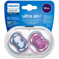 Avent 18m+ Pacifiers Ultra Air Hello Elephant Purple