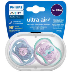 Avent 6-18m Pacifiers Ultra Air Sea Creatures Purple