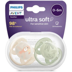 Avent 0-6m Pacifiers Ultra Soft Green