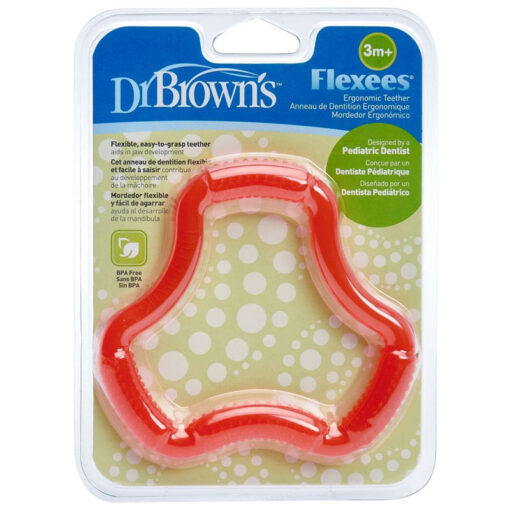 Dr Brown's 3m+ Flexees Ergonomic Teether Red