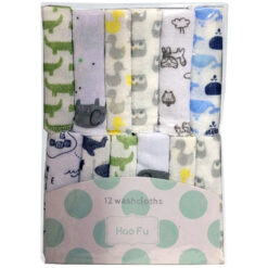 Super Pack of 12x Baby Hankies Muslins Langes Green