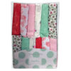 Super Pack of 12x Baby Hankies Muslins Langes Pink