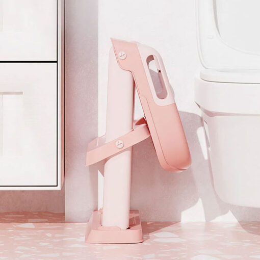 Trendy Baby Toilet Reducer Seat With Ladder Pink - Image 3