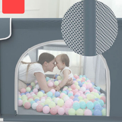 Giant 180cm Long Grey Playpen With 50x Play Balls - Image 4