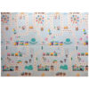 Deluxe 2 x 1.5m Baby Foldable Floor Play Mat Train Tracks