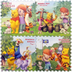 Disney Pack Of Four 75 x 75cm Puzzle Floor Play Mat Winnie The Pooh