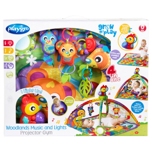 Playgro Grow n Play Woodlands Music And Lights Projector Gym Play Mat