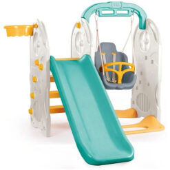 Dolu 2 Years+ 4 in 1 Playground Swing Slide Climbing & Basketball