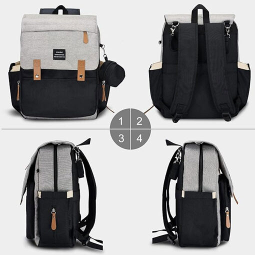 Deluxe Syllable Momme & Baby Maternity Bag Black - Image 2