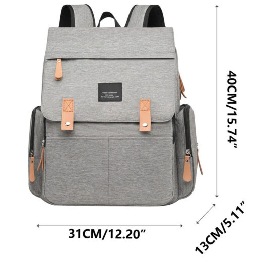 Deluxe Syllable Momme & Baby Maternity Bag Grey - Image 4