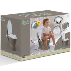 Dolu Nuve Baby XL 2 in 1 Educational Potty Grey