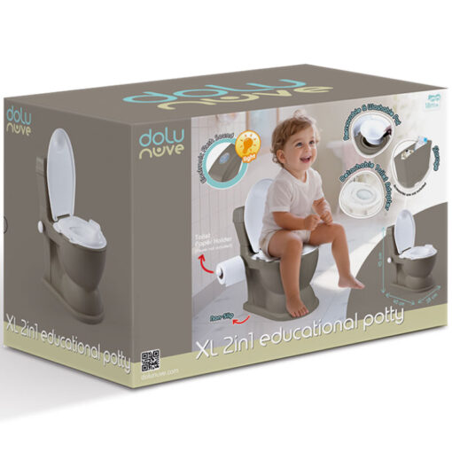 Dolu Nuve Baby XL 2 in 1 Educational Potty Grey