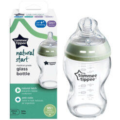 Tommee Tippee 0m+ 250ml Self Sterilising Glass Feeding Bottle