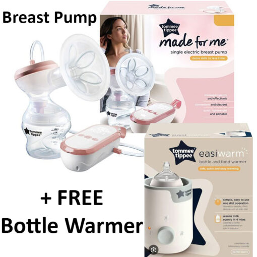 Tommee Tippee Single Electic Breast Pump + FREE Bottle Warmer