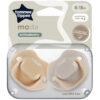 Tommee Tippee 6-18m Moda Soothers Pacifiers Beige