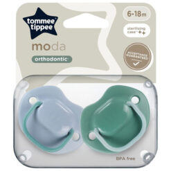 Tommee Tippee 6-18m Moda Soothers Pacifiers Green