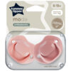 Tommee Tippee 6-18m Moda Soothers Pacifiers Pink
