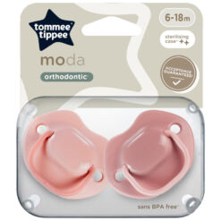 Tommee Tippee 6-18m Moda Soothers Pacifiers Pink