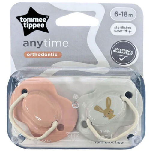 Tommee Tippee 6-18m Anytime Soothers Pacifiers Bunny